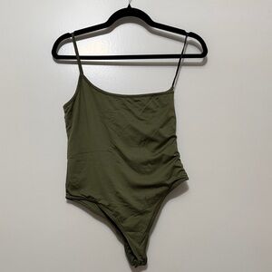 Forever 21 Olive Green Asymmetrical Skirt Bodysuit
